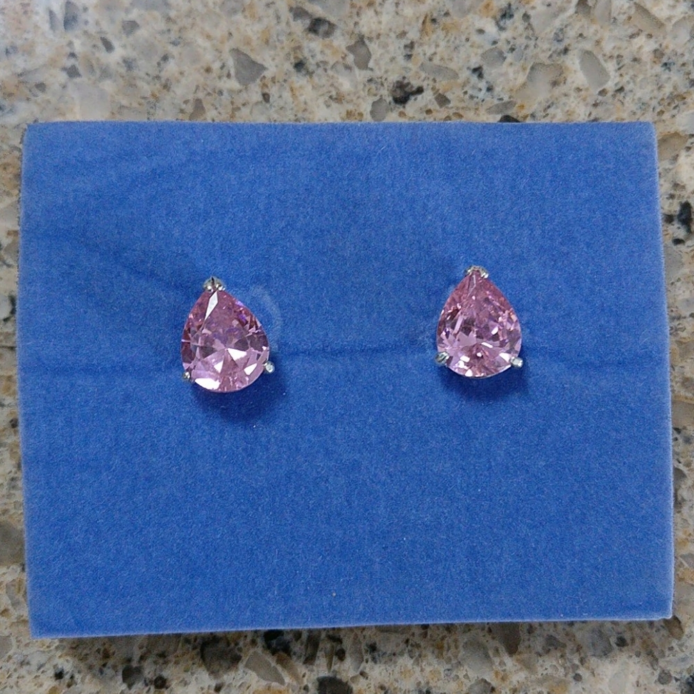 🔥Pretty in pink tear drop earrings NWOT